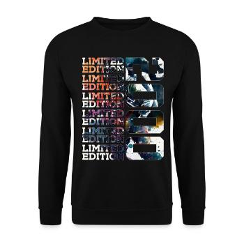 WELTRAUM 26 JAHRE 2000 ASTRONAUT 26. GEBURTSTAG - Unisex Pullover - Schwarz - Vorne - Alina (178cm) & Michal (187cm)