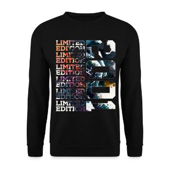 SPACE 25 YEARS 2001 ASTRONAUT 25TH BIRTHDAY - Unisex Sweatshirt - black - Front - Alina (178cm) & Michal (187cm)