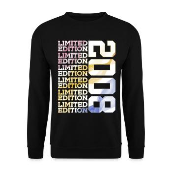 LIMITED EDITION 2008 - 18 YEARS - 18TH BIRTHDAY - Unisex Sweatshirt - black - Front - Alina (178cm) & Michal (187cm)