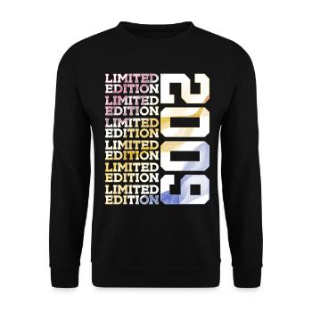 LIMITED EDITION 2009 - 17 JAHRE - 17. GEBURTSTAG - Unisex Pullover - Schwarz - Vorne - Alina (178cm) & Michal (187cm)