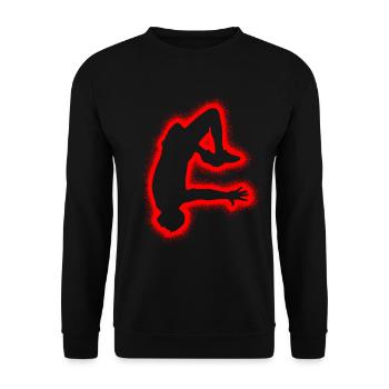 Freerunning Freerunner Herren Jungen Parkour - Unisex Pullover - Schwarz - Vorne - Alina (178cm) & Michal (187cm)