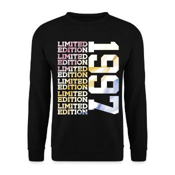 ÉDITION LIMITÉE 1997 - 29 ANS - 29E ANNIVERSAIRE - Sweat-shirt Unisexe - noir - Devant - Alina (178cm) & Michal (187cm)