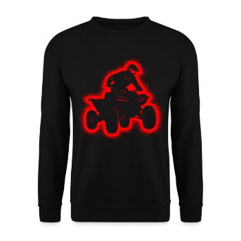 Quad ATV Motocross Kids Boys Men Offroad - Unisex Sweatshirt - black - Front - Alina (178cm) & Michal (187cm)