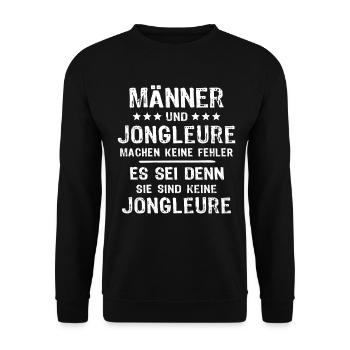Jongleur - Unisex Pullover - Schwarz - Vorne - Alina (178cm) & Michal (187cm)