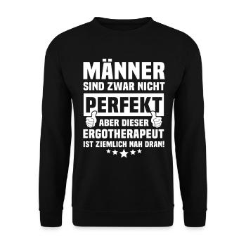 Ergotherapeut - Unisex Pullover - Schwarz - Vorne - Alina (178cm) & Michal (187cm)