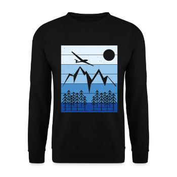 Aménagement paysager en planeur - Sweat-shirt Unisexe - noir - Devant - Alina (178cm) & Michal (187cm)