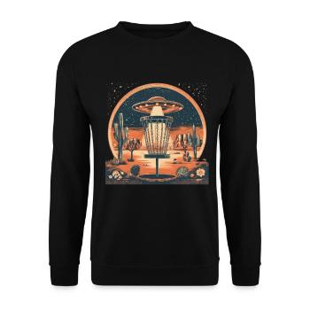 Disc Golf Outfit Lustiges Discgolf T - Unisex Pullover - Schwarz - Vorne - Alina (178cm) & Michal (187cm)