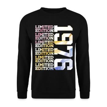 LIMITED EDITION 1976 - 50 JAHRE - 50. GEBURTSTAG - Unisex Pullover - Schwarz - Vorne - Alina (178cm) & Michal (187cm)