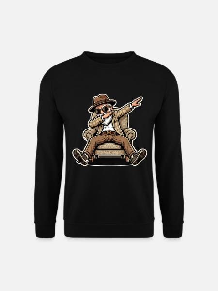 Cool pensioner grandpa - Unisex Sweatshirt - black