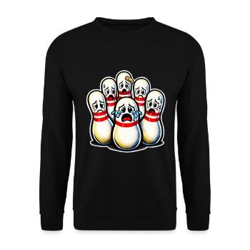 Bowling Pins - Unisex Sweatshirt - black - Front - Alina (178cm) & Michal (187cm)