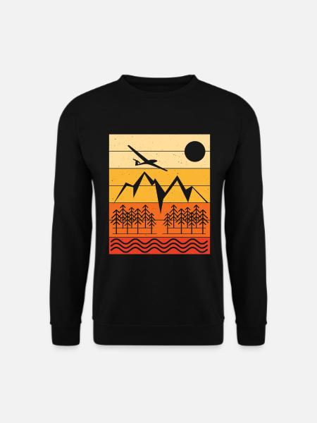 Gliding Landscape Design Sunset - Unisex Sweatshirt - black