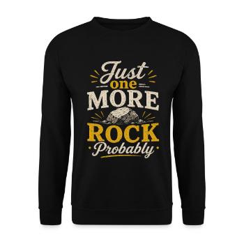 Steinsammler Gesteine Geologie Hobby - Unisex Pullover - Schwarz - Vorne - Alina (178cm) & Michal (187cm)