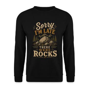 Rock Collector Rock Geology Fan - Unisex Sweatshirt - black - Front - Alina (178cm) & Michal (187cm)