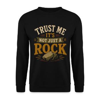 Rock Collector Geology Rock Collector - Unisex Sweatshirt - black - Front - Alina (178cm) & Michal (187cm)