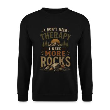 Geologie Steine Sammeln Gesteinsfan - Unisex Pullover - Schwarz - Vorne - Alina (178cm) & Michal (187cm)