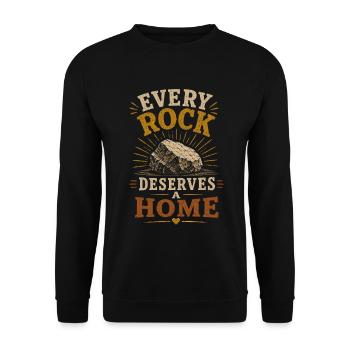 Steinsammler Geologie Gesteine Sammeln - Unisex Pullover - Schwarz - Vorne - Alina (178cm) & Michal (187cm)
