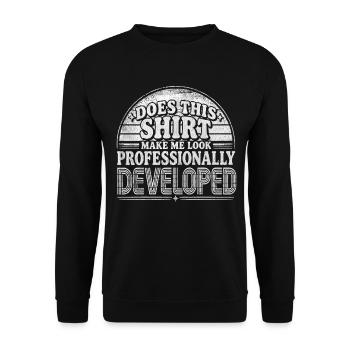 Developer Humor - Unisex Sweatshirt - black - Front - Alina (178cm) & Michal (187cm)