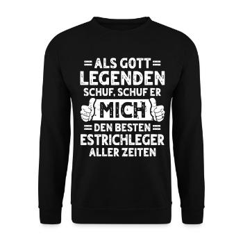 Estrichleger - Unisex Pullover - Schwarz - Vorne - Alina (178cm) & Michal (187cm)