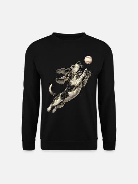 Basset Hound Race Baseball - Sweat-shirt Unisexe - noir