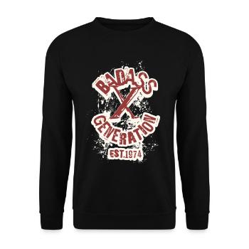 Badass Generation X 1974 - Unisex Sweatshirt - black - Front - Alina (178cm) & Michal (187cm)