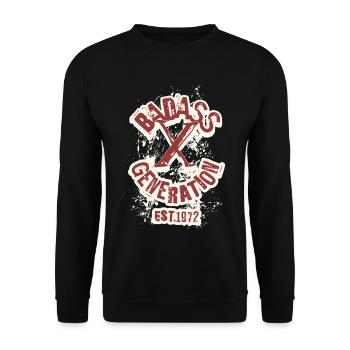 Badass Generation X 1972 - Sweat-shirt Unisexe - noir - Devant - Alina (178cm) & Michal (187cm)