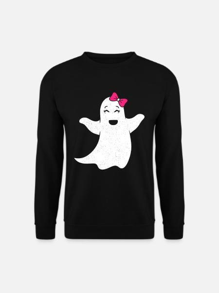Ghost girl with pink bow - Unisex Sweatshirt - black