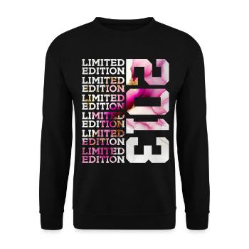 LIMITED EDITION 2013 - 13 YEARS - 13TH BIRTHDAY - Unisex Sweatshirt - black - Front - Alina (178cm) & Michal (187cm)