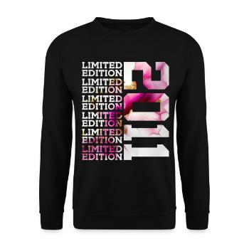 LIMITED EDITION 2011 - 15 YEARS - 15TH BIRTHDAY - Unisex Sweatshirt - black - Front - Alina (178cm) & Michal (187cm)