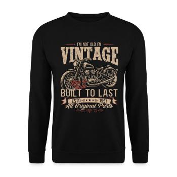 75th Birthday Gift Motorcyclist Biker 1951 - Unisex Sweatshirt - black - Front - Alina (178cm) & Michal (187cm)