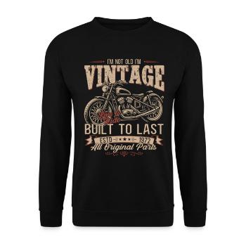 54th Birthday Gift Motorcyclist Biker 1972 - Unisex Sweatshirt - black - Front - Alina (178cm) & Michal (187cm)