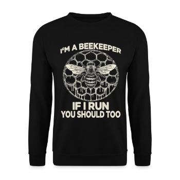 Beekeeping Supplies Beekeeper Accessories Beekeeping Bees Fan - Unisex Sweatshirt - black - Front - Alina (178cm) & Michal (187cm)