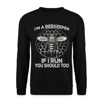 Beekeeping Supplies Beekeeper Accessories Beekeeping Bees Fan - Unisex Sweatshirt - black - Front - Alina (178cm) & Michal (187cm)