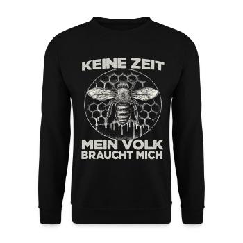 Biene Fan Imker Zubehör Bienenzüchter Imker - Unisex Pullover - Schwarz - Vorne - Alina (178cm) & Michal (187cm)