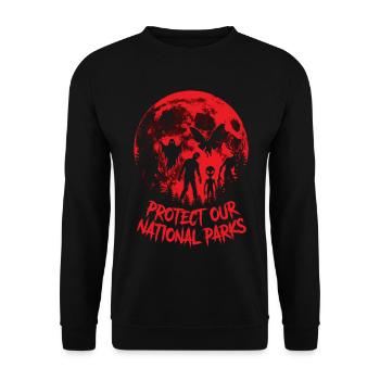 Cryptid Protect Our National Parks - Unisex Sweatshirt - black - Front - Alina (178cm) & Michal (187cm)