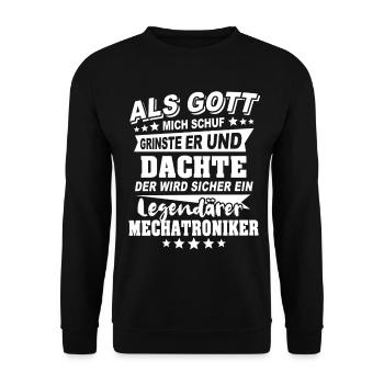 Mechatroniker - Unisex Pullover - Schwarz - Vorne - Alina (178cm) & Michal (187cm)