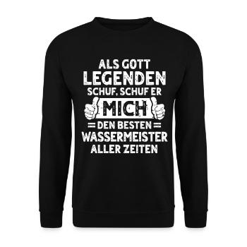 Wassermeister - Unisex Pullover - Schwarz - Vorne - Alina (178cm) & Michal (187cm)