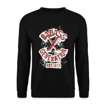Badass Generation X 1973 - Unisex Sweatshirt - black - Front - Alina (178cm) & Michal (187cm)