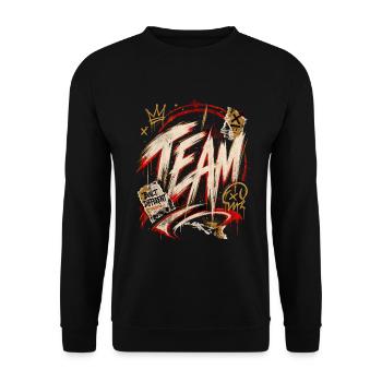 Team - Unisex Sweatshirt - black - Front - Alina (178cm) & Michal (187cm)