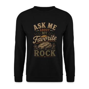 Rock Lovers Geology Nature Stones - Unisex Sweatshirt - black - Front - Alina (178cm) & Michal (187cm)