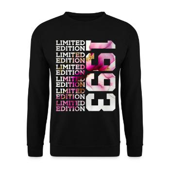 LIMITED EDITION 1993 - 33 YEARS - 33RD BIRTHDAY - Unisex Sweatshirt - black - Front - Alina (178cm) & Michal (187cm)