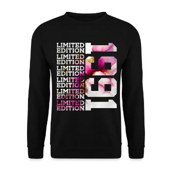 LIMITED EDITION 1991 - 35 YEARS - 35TH BIRTHDAY - Unisex Sweatshirt - black - Front - Alina (178cm) & Michal (187cm)
