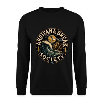 Arrifana Surfing - Unisex Sweatshirt - black - Front - Alina (178cm) & Michal (187cm)