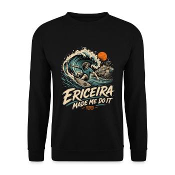Ericeira Surfing - Unisex Sweatshirt - black - Front - Alina (178cm) & Michal (187cm)