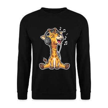 Musique Girafe - Sweat-shirt Unisexe - noir - Devant - Alina (178cm) & Michal (187cm)