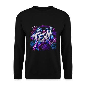 Team - Unisex Sweatshirt - black - Front - Alina (178cm) & Michal (187cm)