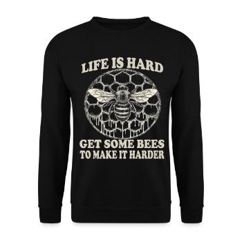 Beekeeping Supplies Beekeeper Accessories Beekeeping Bees Fan - Unisex Sweatshirt - black - Front - Alina (178cm) & Michal (187cm)
