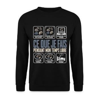 Géologue Cadeau humour personnalisé - Sweat-shirt Unisexe - noir - Devant - Alina (178cm) & Michal (187cm)
