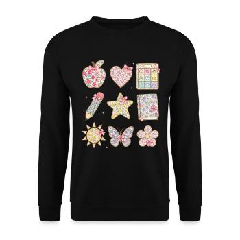 Einbeziehung des Sonderpädagogiklehrers im Sonderunterricht - Unisex Pullover - Schwarz - Vorne - Alina (178cm) & Michal (187cm)
