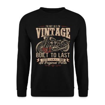 30. Geburtstag Geschenk Motorradfahrer Biker 1996 - Unisex Pullover - Schwarz - Vorne - Alina (178cm) & Michal (187cm)