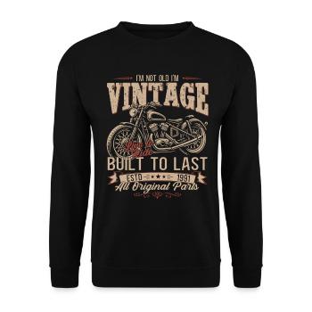 Cadeau pour le 35e anniversaire Motard Motard 1991 - Sweat-shirt Unisexe - noir - Devant - Alina (178cm) & Michal (187cm)